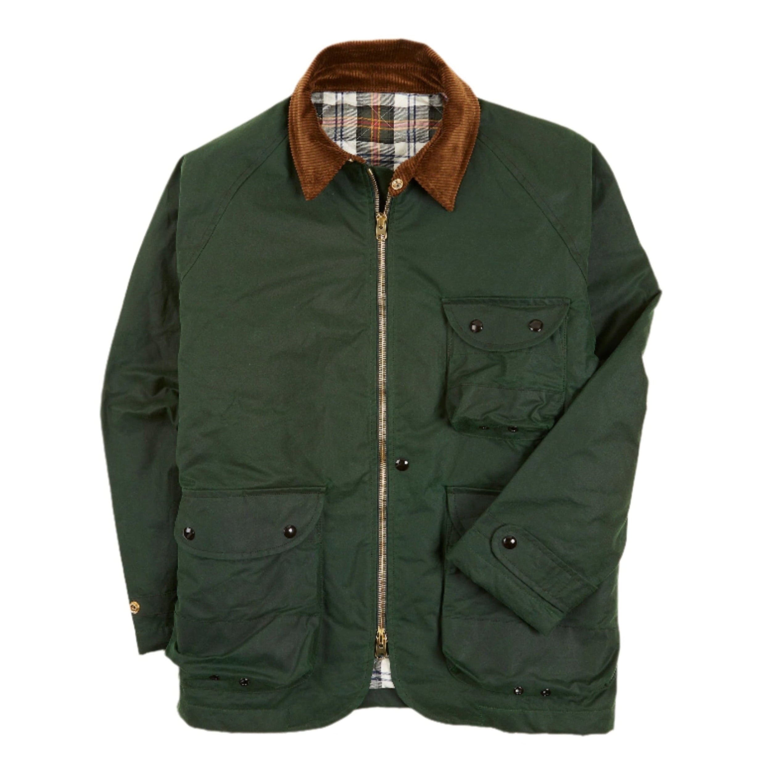 Drake's Waxed Coverall Jacket Green - Main Image