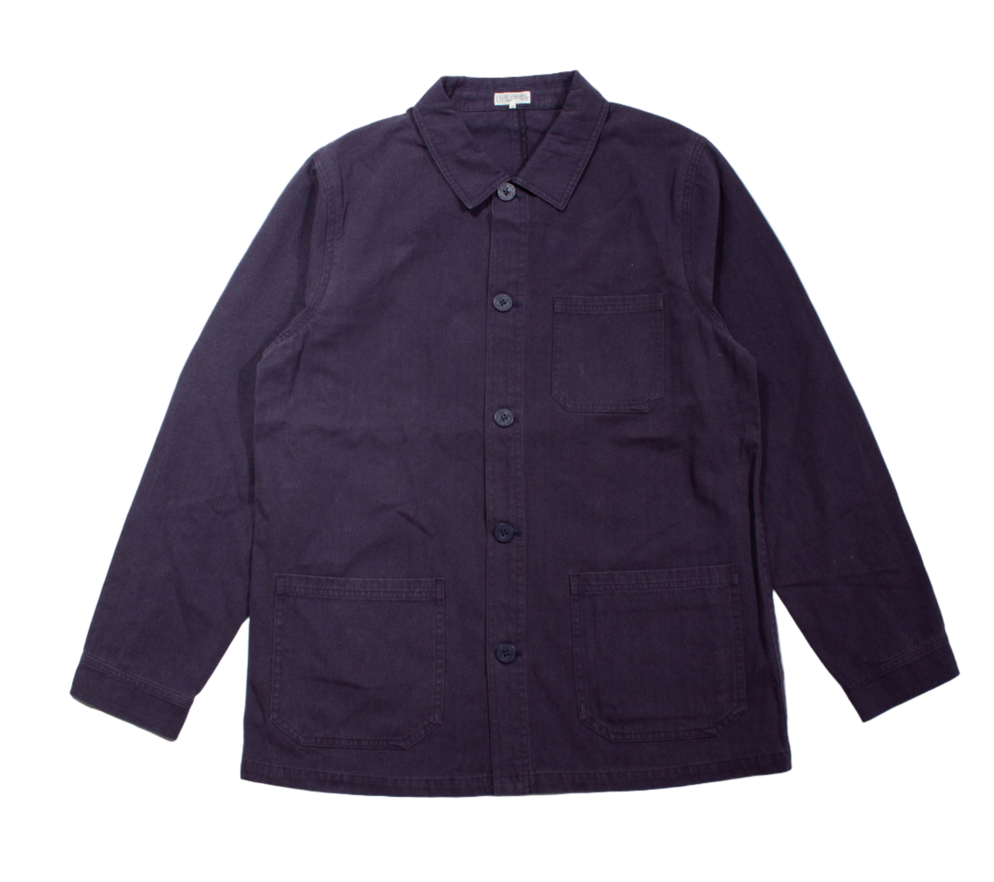 French Workman Jacket Rework Quaker Marine Supply Herringbone French Workman Jacket Navy