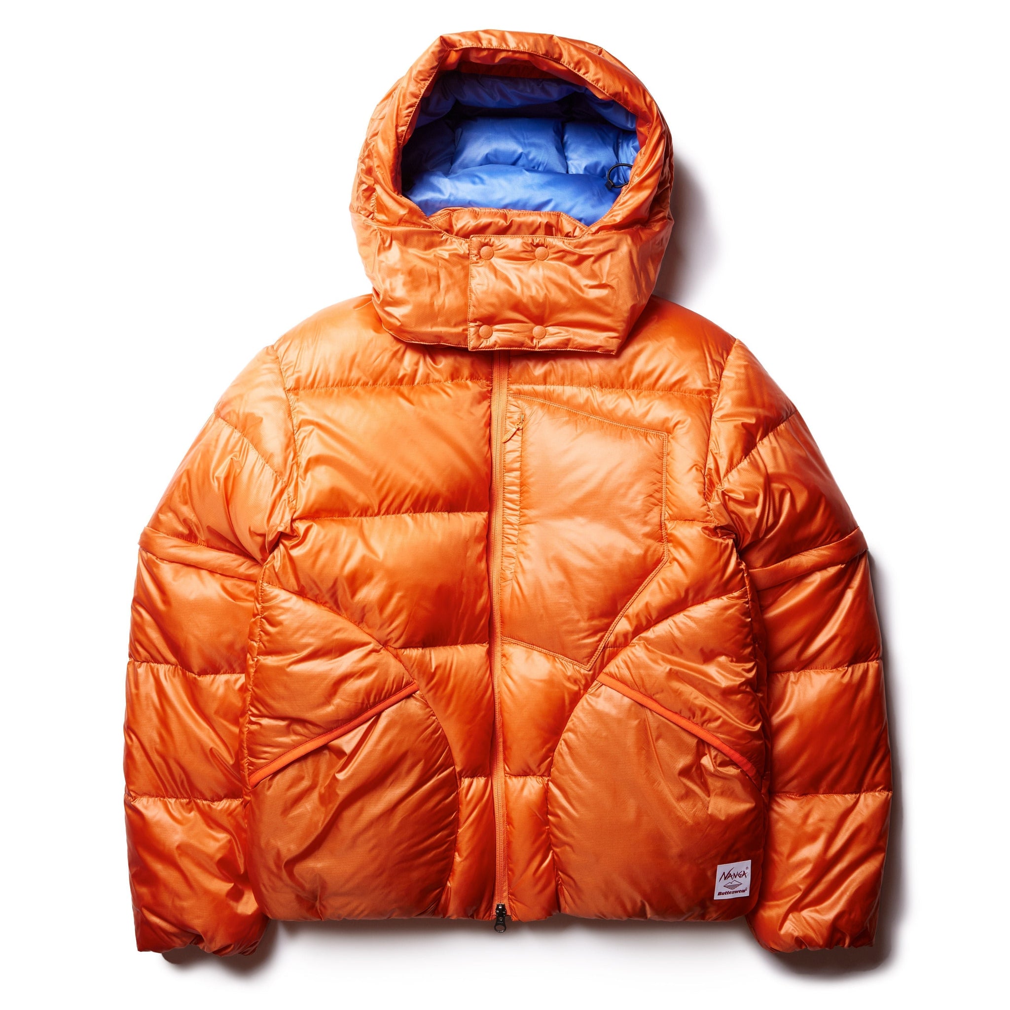 Battenwear x Nanga Eitherway Down Jacket Orange x Blue