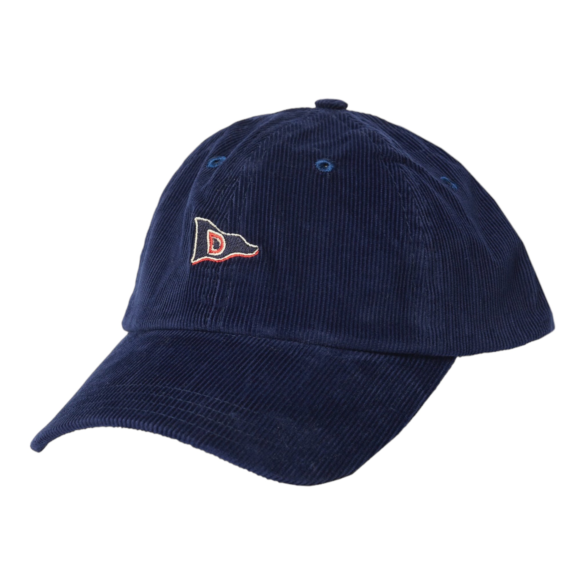 'D' Flag Emblem Cotton Corduroy Baseball Cap