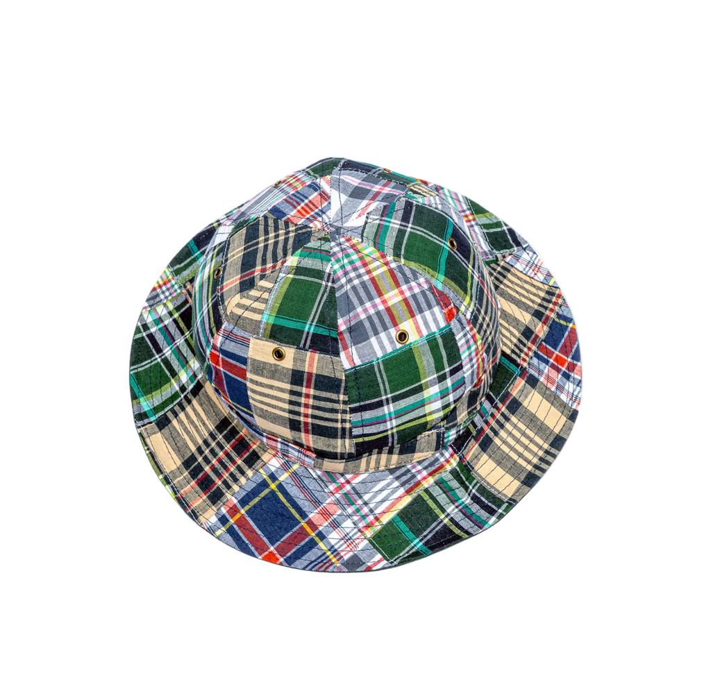 Quaker Marine Supply Standard Sailing Patchwork Madras Hat Tartan