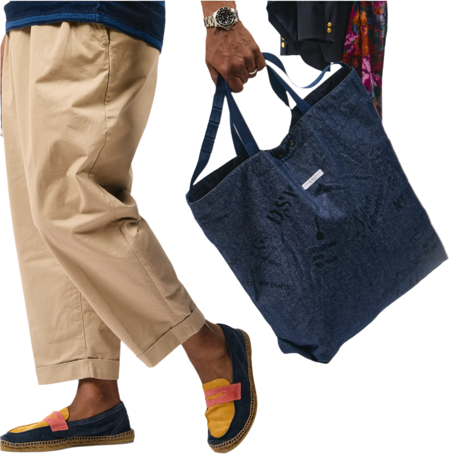 Engineered Garments Reversible Carry All Tote Bag Engineered Garments Reversible Carry All Tote Bag