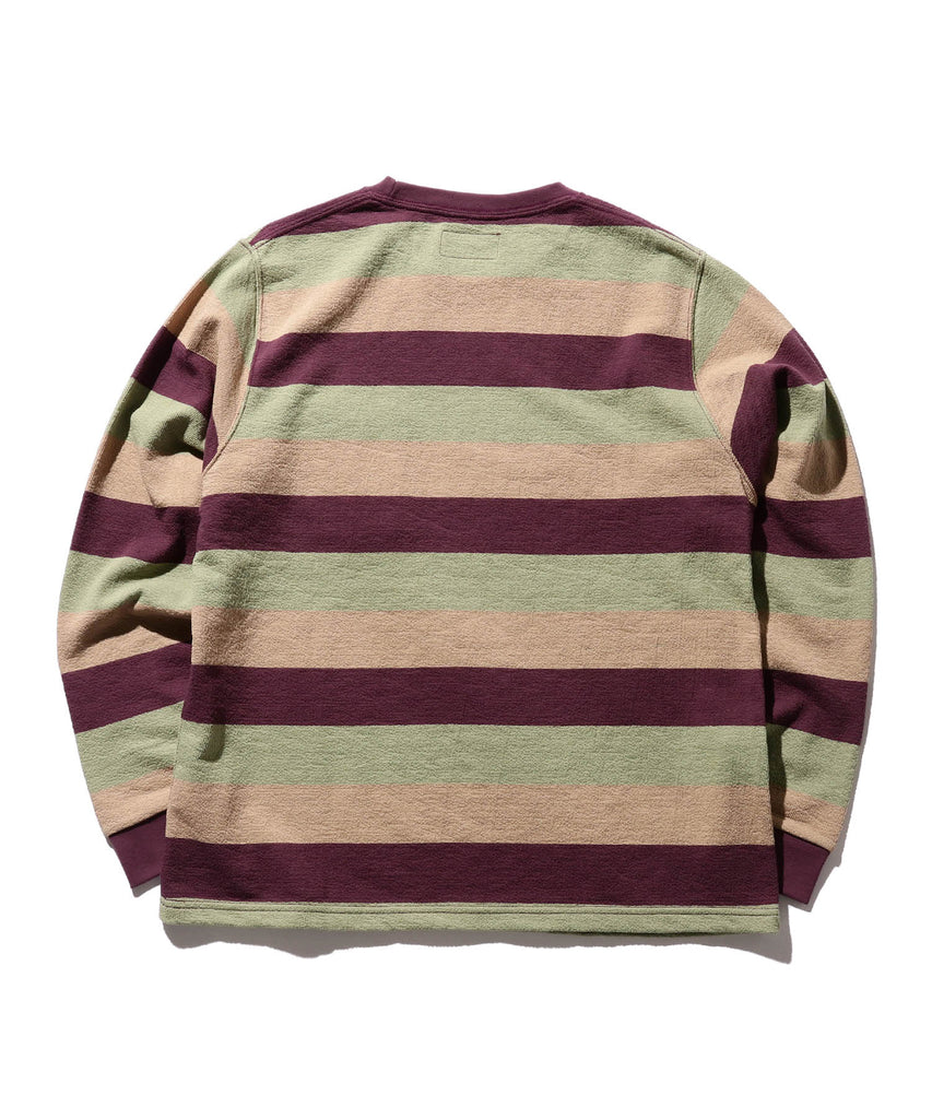 Long Sleeve Stripe Pocket Tee - 2nd Academic Store