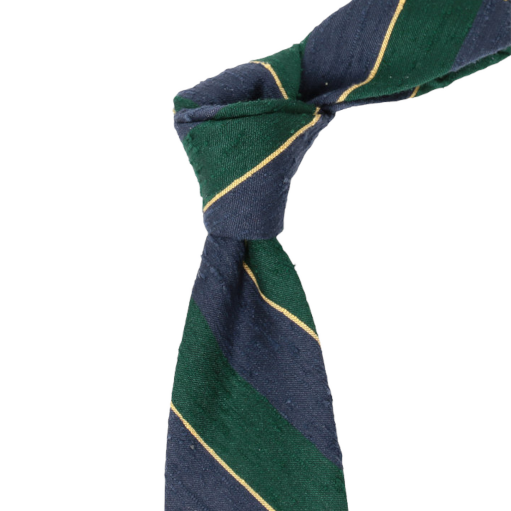 Shantung Stripe Silk Tie - 2nd Academic Store